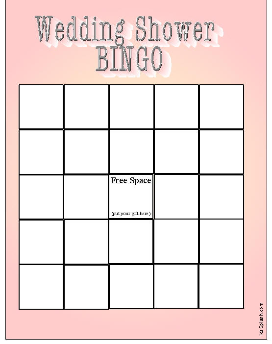 wedding bingo